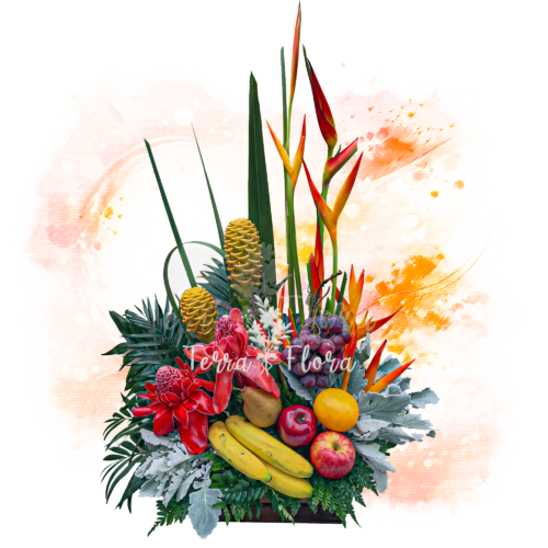 P0015 - ARREGLO EXÓTICO CON FRUTA